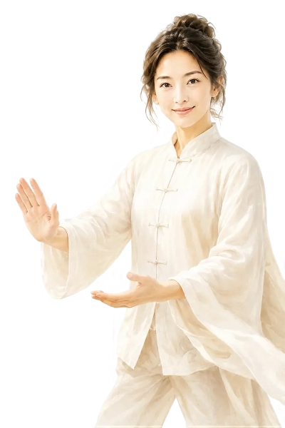 A calm natural setting for mindful Tai Chi practice